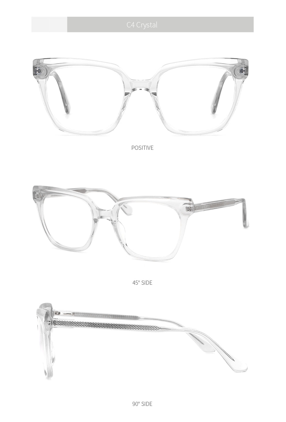 Kansept Women's Full Rim Cat Eye Acetate Alloy Frame Eyeglasses Me1202 Full Rim Kansept