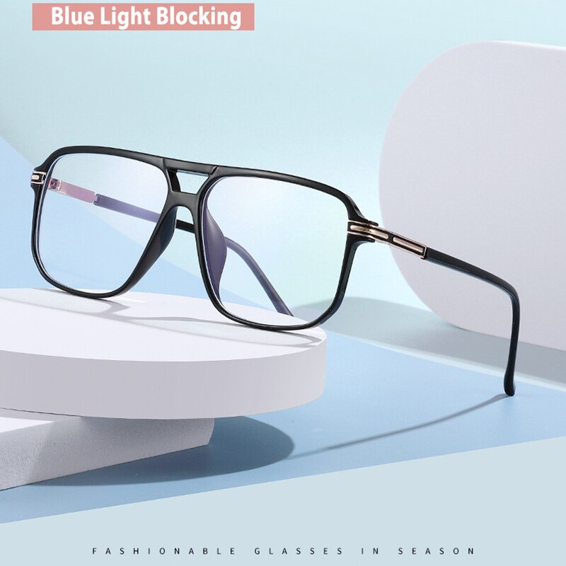 Handoer Unisex Full Rim Round Square Double Bridge Tr 90 Eyeglasses 260 Full Rim Handoer