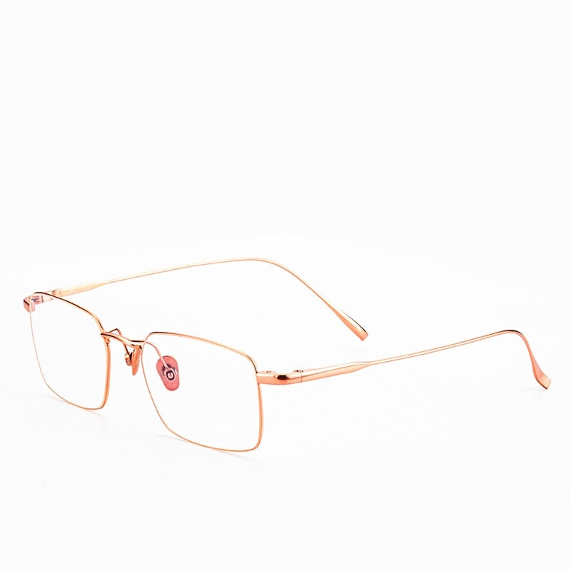 Yimaruili Men's Full Rim Titanium Alloy Frame Eyeglasses SC10T Full Rim Yimaruili Eyeglasses GOLD