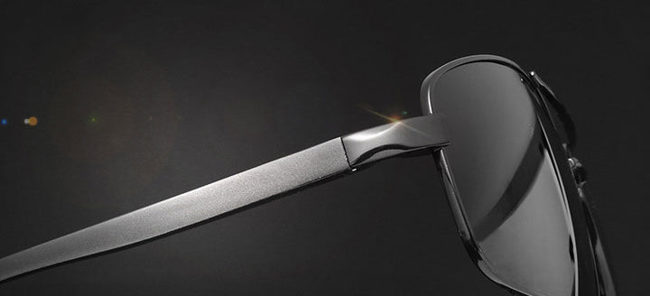 Reven Jate Men's Full Rim Rectangle Alloy Polarized Sunglasses 2458 Sunglasses Reven Jate