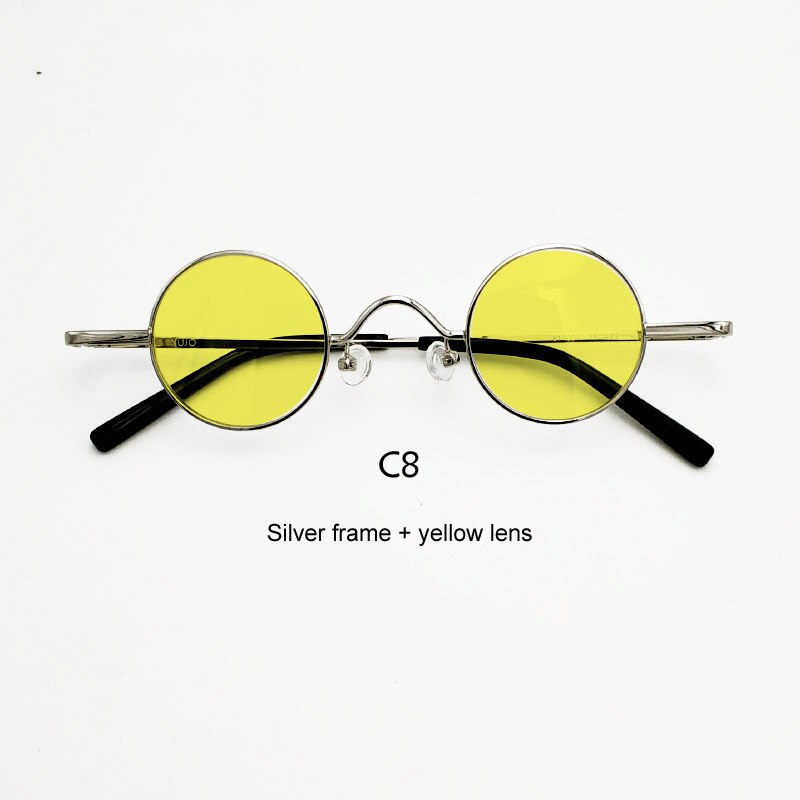 Yujo Unisex Acetate Alloy Small Round Sunglasses Y050 Sunglasses Yujo C8 China