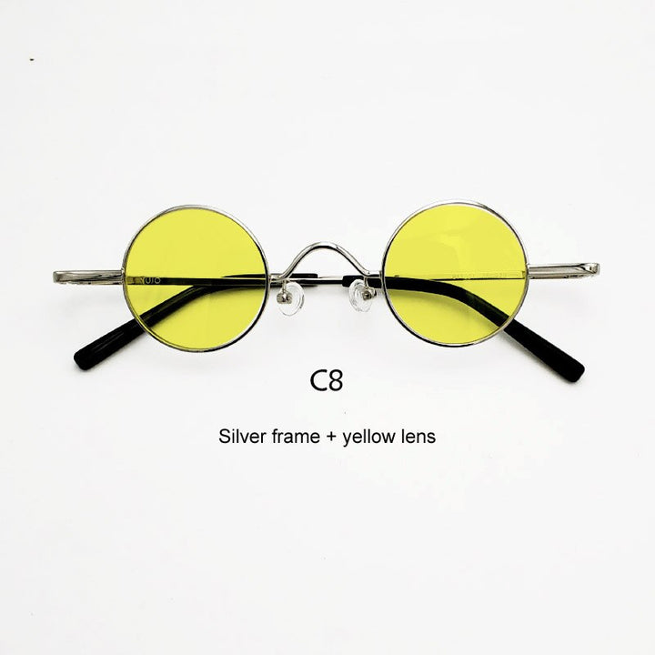 Yujo Unisex Acetate Alloy Small Round Sunglasses Y050 Sunglasses Yujo C8 China