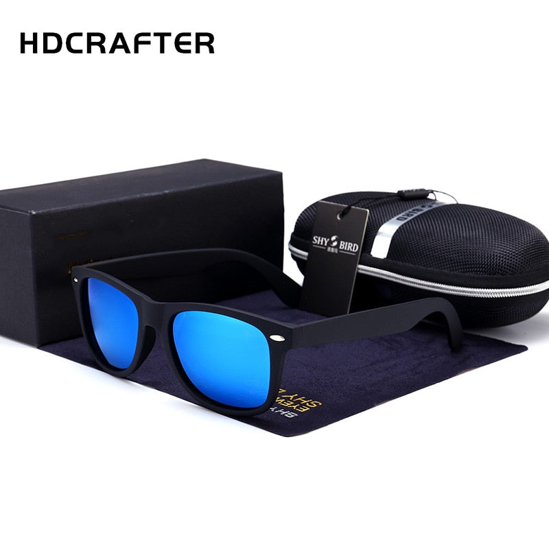 Hdcrafter Unisex Full Rim Square Acetate Frame Polarized Sunglasses 2140 Sunglasses HdCrafter Sunglasses   