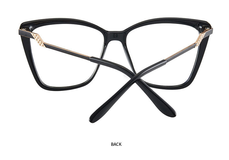 Hotony Women's Full Rim TR 90 Resin Square Cat Eye Frame Eyeglasses 7049 Full Rim Hotony