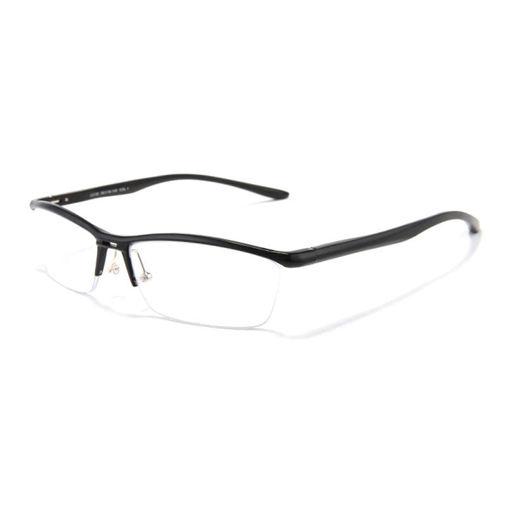 Hdcrafter Unisex Semi Rim Rectangle Titanium Frame Eyeglasses Lv130 Semi Rim Hdcrafter Eyeglasses