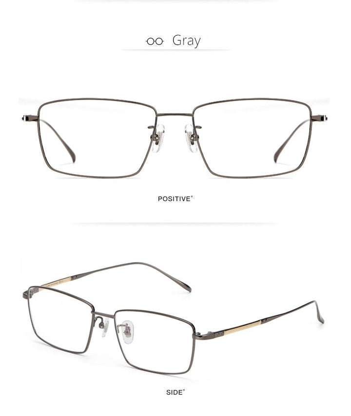 Yamaruili Men's Full Rim Titanium Alloy Frame Eyeglasses CK1045 Full Rim Yimaruili Eyeglasses