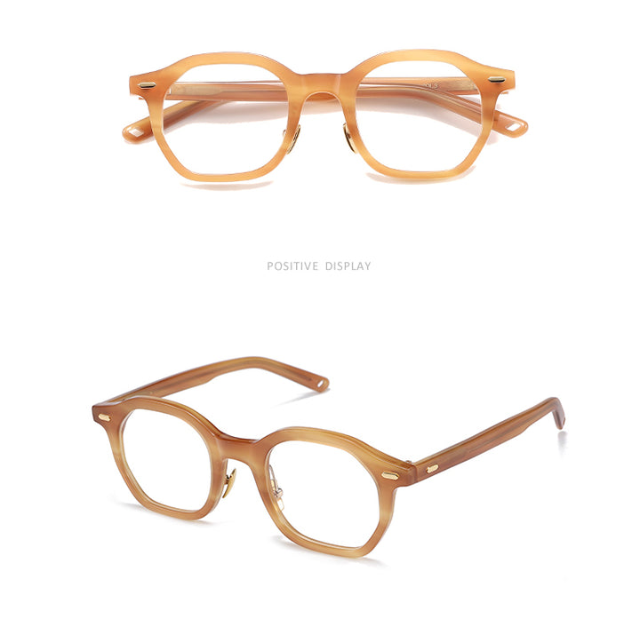 Gatenac Unisex Full Rim Square Acetate Frame Eyeglasses Gxj33 Full Rim Gatenac