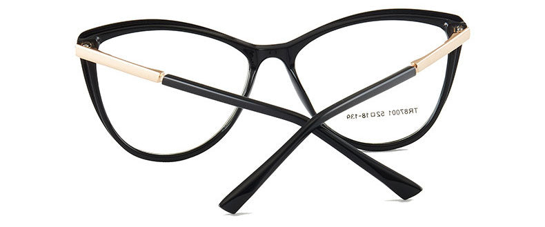Hotony Woman's Full Rim Cat Eye TR 90 Resin Alloy Frame Eyeglasses 7001 Full Rim Hotony