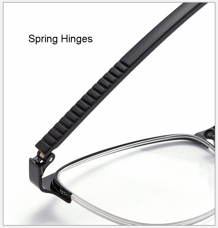 Hotony Unisex Full/Semi Rim Alloy Frame Eyeglasses 2516 Semi Rim Hotony