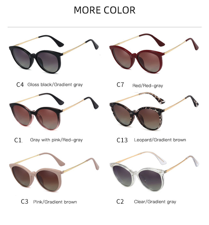 CCspace Unisex Full Rim Round Cat Eye Tr 90 Titanium Frame Eyeglasses Clip On Sunglasses 48344 With Clip Ons CCspace