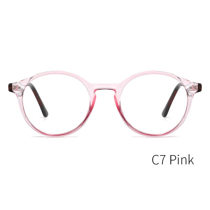 Kansept Unisex Full Rim Round Acetate Titanium Frame Eyeglasses Cp1007 Full Rim Kansept CP1007C7