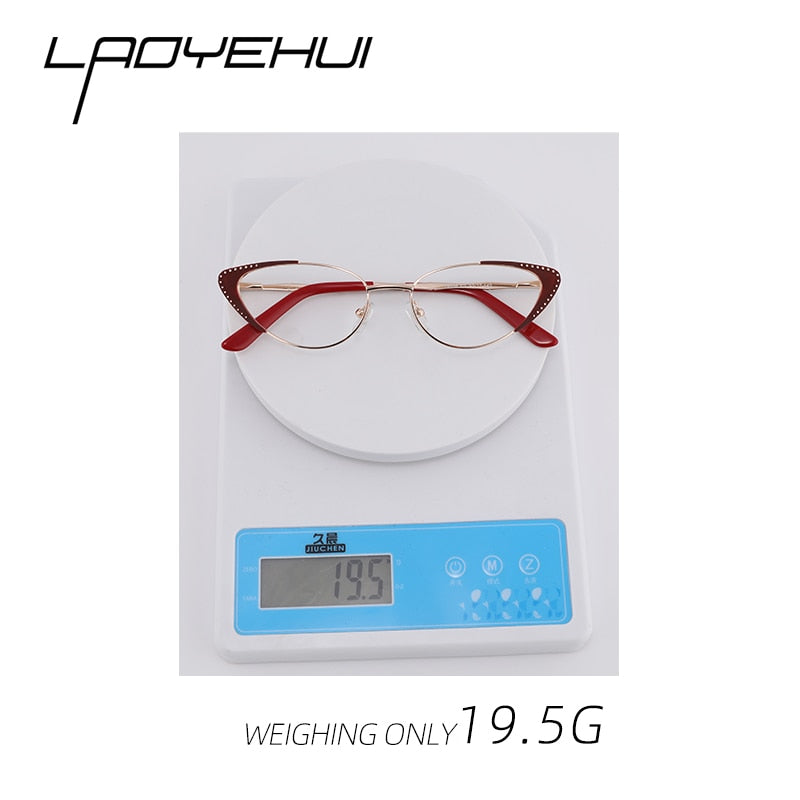 Laoyehui Women's Eyeglasses Cat Eye Alloy Frame 18036 Full Rim Laoyehui