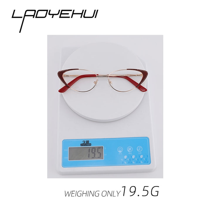 Laoyehui Women's Eyeglasses Cat Eye Alloy Frame 18036 Full Rim Laoyehui