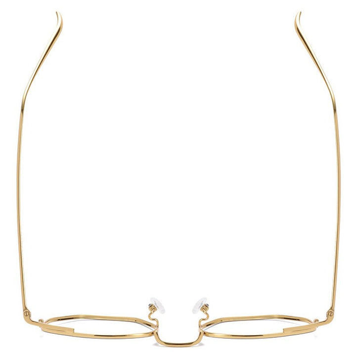 Muzz Men's Full Rim Round Polygon Titanium Frame Eyeglasses S10901 Full Rim Muzz