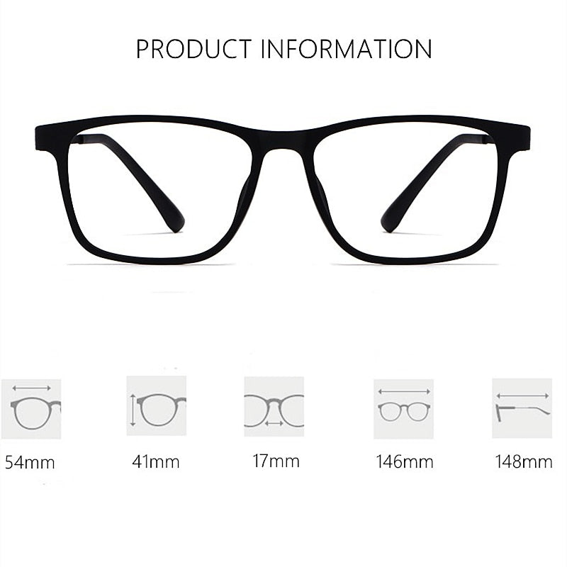 Yimaruili Men's Titanium Full Rim Square Eyeglasses HR3068 Full Rim Yimaruili Eyeglasses