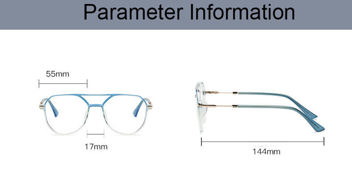 Hotony Unisex Full Rim Large Square Double Bridge Acetate Eyeglasses 30062 Full Rim Hotony