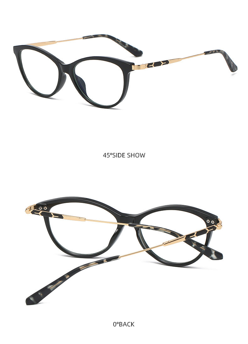 Hotony Women's Full Rim Cat Eye TR 90 Resin Alloy Frame Eyeglasses Tr2332 Full Rim Hotony