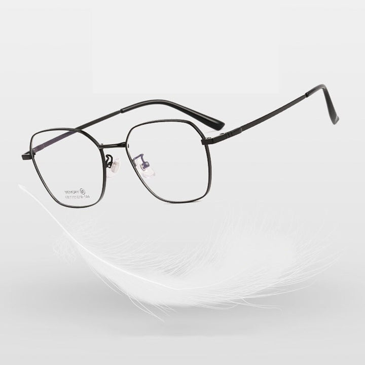 Hotochki Unisex Full Rim Polygon Memory Alloy Frame Eyeglasses 68013 Full Rim Hotochki