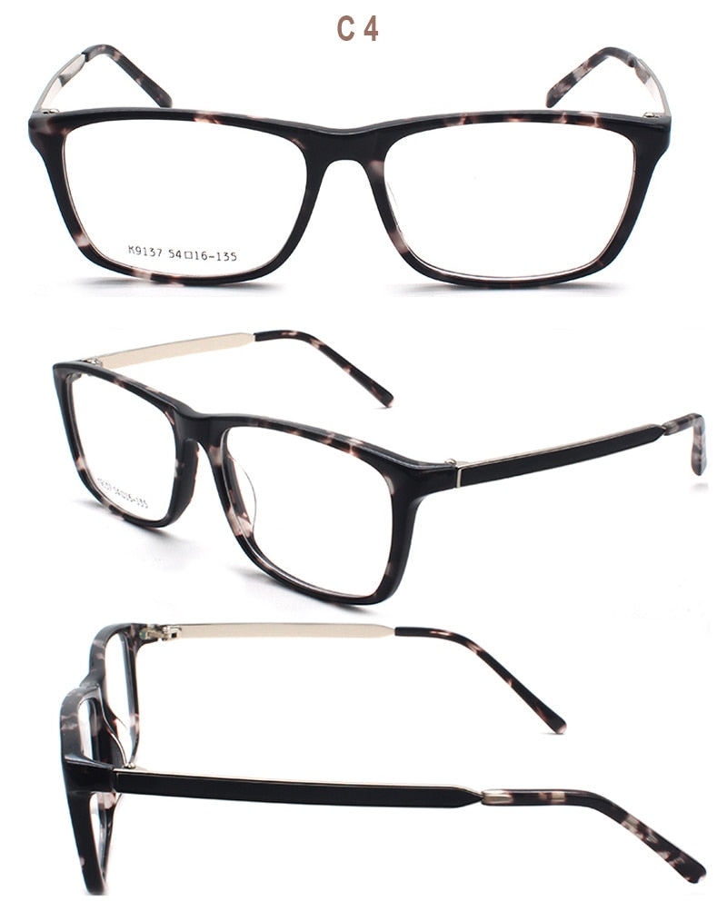 Reven Jate Unisex Full Rim Square Acetate Eyeglasses K9137 Full Rim Reven Jate