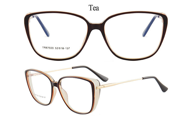 Hotony Women's Full Rim TR 90 Resin Cat Eye Frame Eyeglasses 7020 Full Rim Hotony