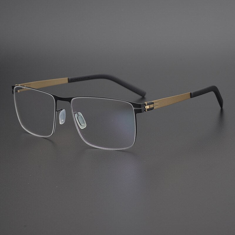 Gatenac Unisex Full Rim Square Titanium Alloy Screwless Frame Eyeglasses Gxyj655 Full Rim Gatenac 3