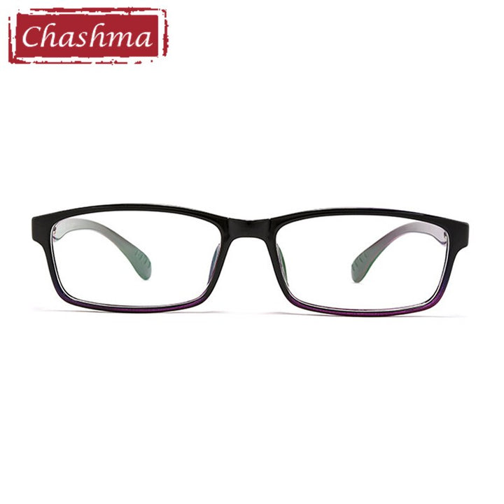 Chashma Men's Full Rim TR 90 Resin Titanium Rectangle Frame Eyeglasses 2300 Full Rim Chashma