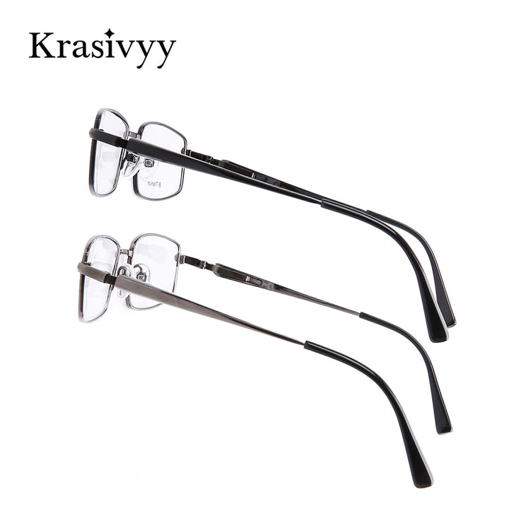 Krasivyy Unisex Full Rim Square Titanium Eyeglasses Kr4755 Full Rim Krasivyy