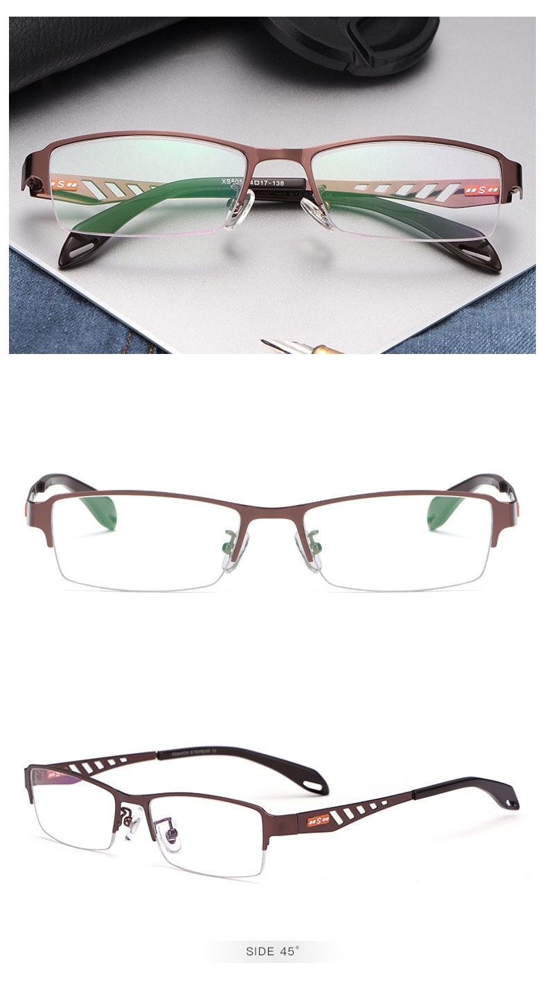Reven Jate Xs505 Unisex Semi Rim Alloy Tr 90  Eyeglasses Semi Rim Reven Jate