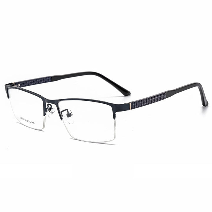 Hotochki Men's Semi Rim Browline Alloy Frame Eyeglasses 2470 Semi Rim Hotochki