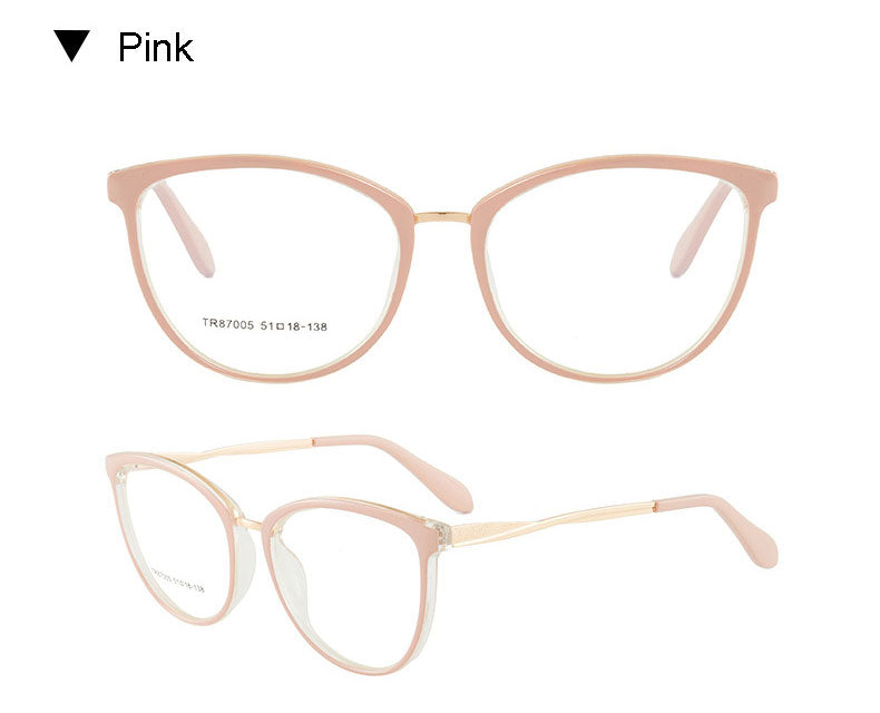 Hotony Women's Full Rim TR 90 Resin Round Frame Eyeglasses 7005 Full Rim Hotony