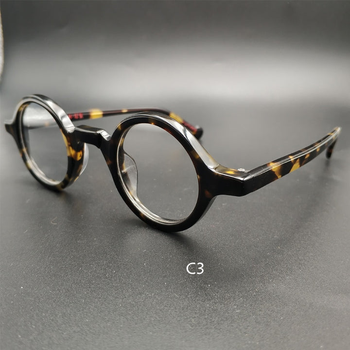 Yujo Unisex Full Rim Small Round Eyeglasses Acetate Y916 Full Rim Yujo C3 China