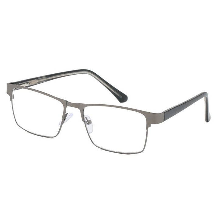 Hotony Men's Full Rim Square Alloy Frame Reading Glasses R89865 Reading Glasses Hotony