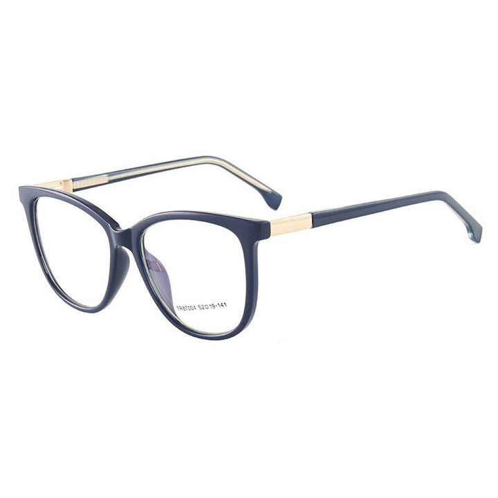 Hotony Woman's Full Rim Cat Eye TR 90 Resin Alloy Frame Eyeglasses 7004 Full Rim Hotony