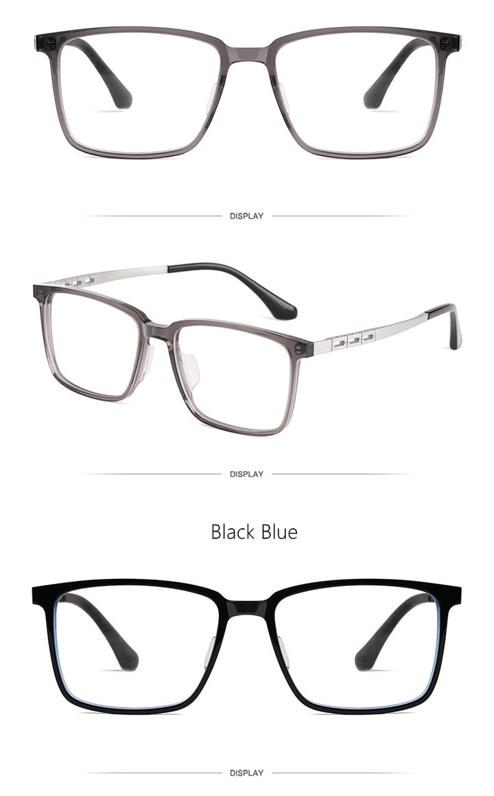 Yimaruili Men's Full Rim Titanium Frame Eyeglasses HT5022B Full Rim Yimaruili Eyeglasses