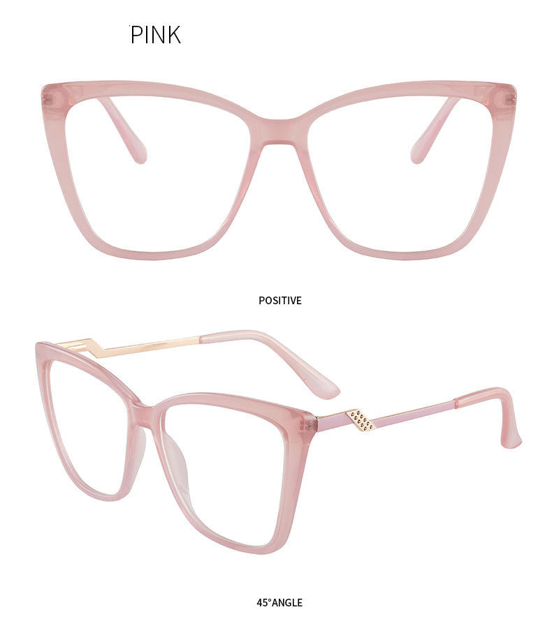 Hotony Women's Full Rim TR 90 Resin Square Cat Eye Frame Eyeglasses 7049 Full Rim Hotony