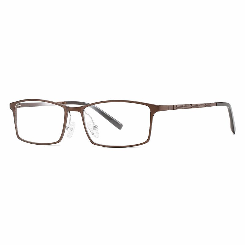 Hotochki Unisex Full Rim Alloy Frame Square Eyeglasses 6300 Full Rim Hotochki Auburn