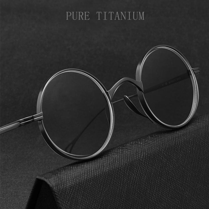 Yimaruili Unisex Full Wide Rim Titanium Frame Eyeglasses 9818CK Full Rim Yimaruili Eyeglasses