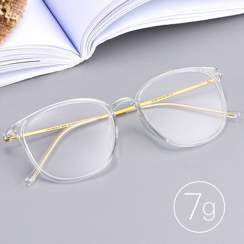 Yimaruili Unisex Full Rim β Titanium Frame Eyeglasses 2212B Full Rim Yimaruili Eyeglasses