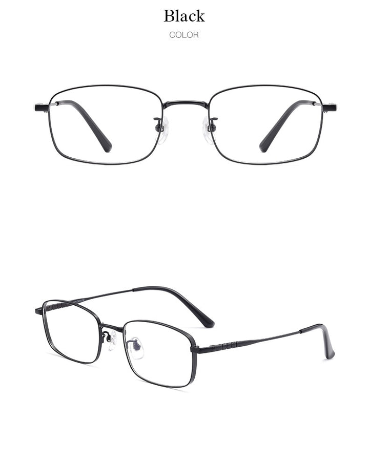 Hotochki Unisex Full Rim Titanium Alloy IP Plated Frame Eyeglasses P15303 Full Rim Hotochki