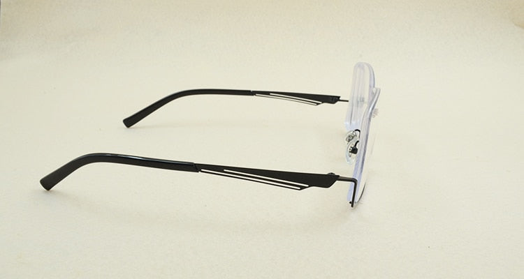Yimaruili Men's Semi Rim Alloy Frame Eyeglasses YS01 Semi Rim Yimaruili Eyeglasses