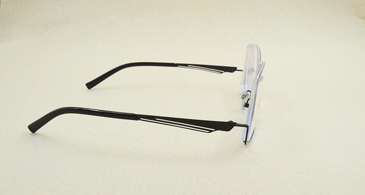 Yimaruili Men's Semi Rim Alloy Frame Eyeglasses YS01 Semi Rim Yimaruili Eyeglasses