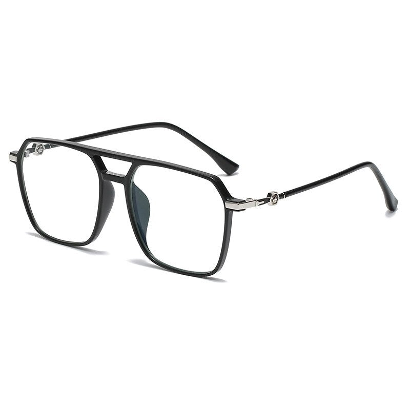 Hotony Women's Full Rim TR 90 Resin Square Double Bridge Frame Eyeglasses Lk309 Full Rim Hotony