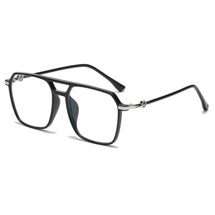 Hotony Women's Full Rim TR 90 Resin Square Double Bridge Frame Eyeglasses Lk309 Full Rim Hotony