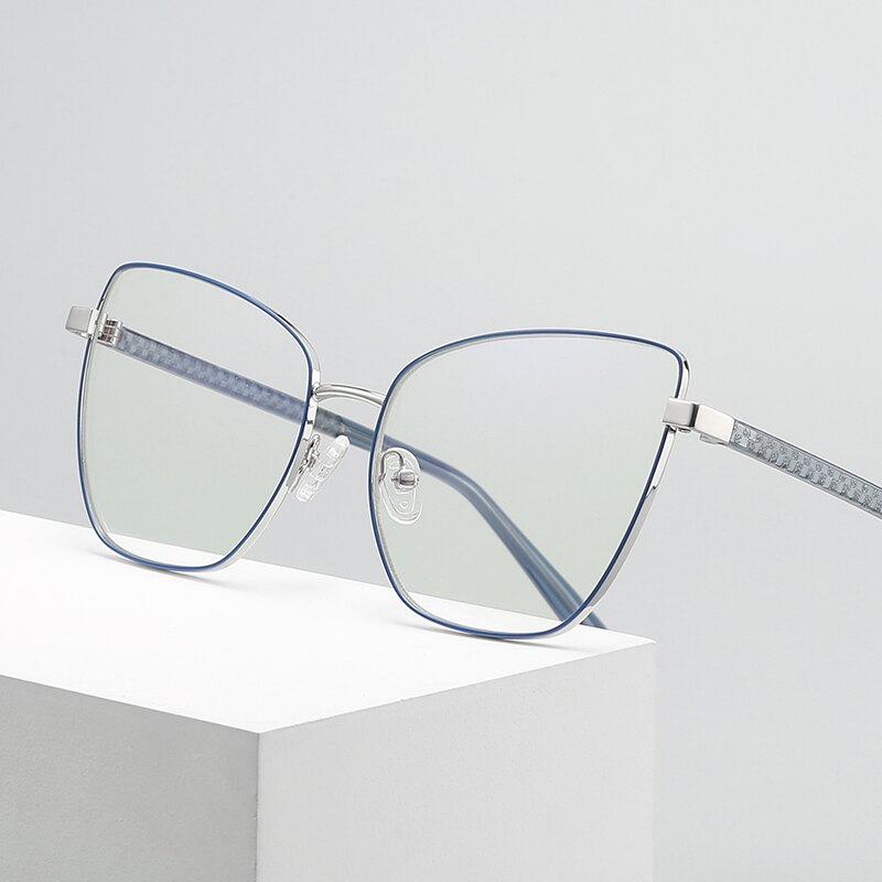 Hotochki Women's Full Rim Cat Eye Alloy Frame Eyeglasses 3003 Full Rim Hotochki