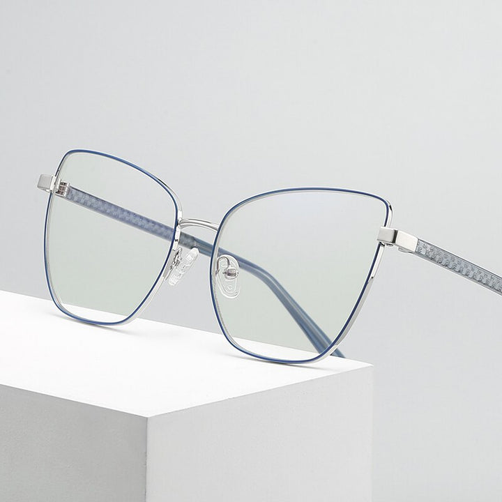 Hotochki Women's Full Rim Cat Eye Alloy Frame Eyeglasses 3003 Full Rim Hotochki