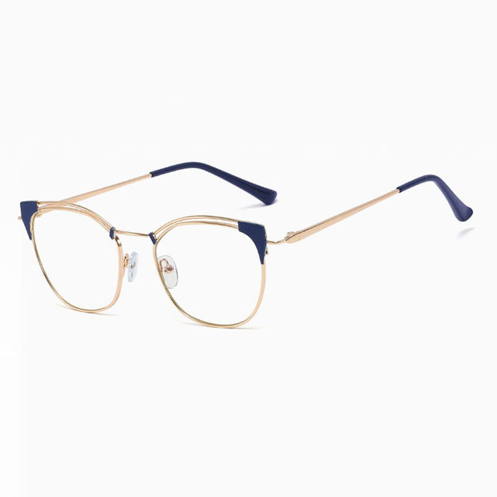 Hotony Unisex Full Rim Cat Eye Alloy Frame Eyeglasses L95537 Full Rim Hotony