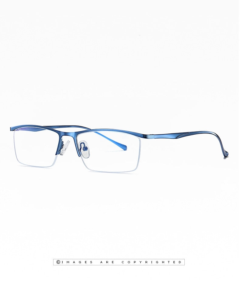 Yimaruili Men's Semi Rim Alloy Frame Eyeglasses 5910 Semi Rim Yimaruili Eyeglasses