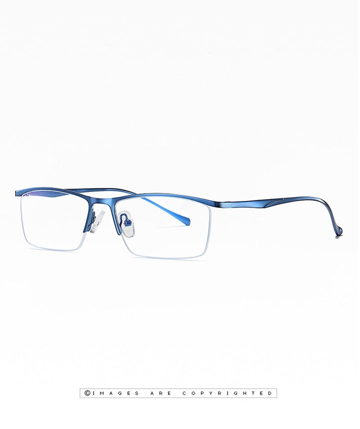 Yimaruili Men's Semi Rim Alloy Frame Eyeglasses 5910 Semi Rim Yimaruili Eyeglasses