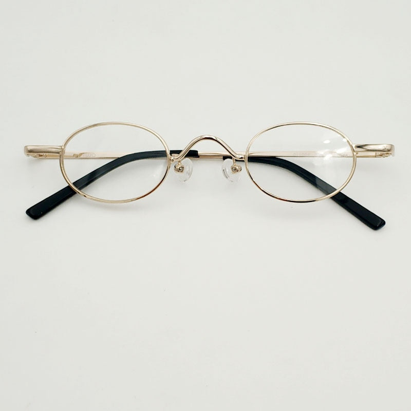 Yujo Unisex Full Rim Small Round Alloy Eyeglasses Y035 Full Rim Yujo