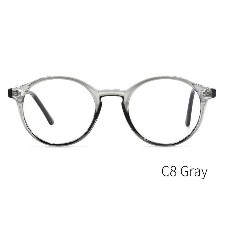 Kansept Unisex Full Rim Round Acetate Titanium Frame Eyeglasses Cp1007 Full Rim Kansept CP1007C8